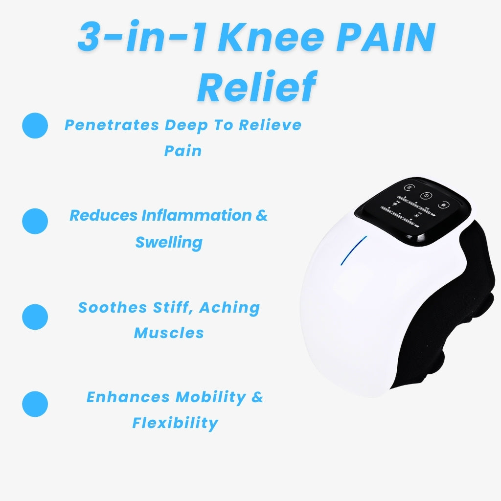 Skinsculptco™ Cordless Knee Massager with Red Light Therapy & Heat