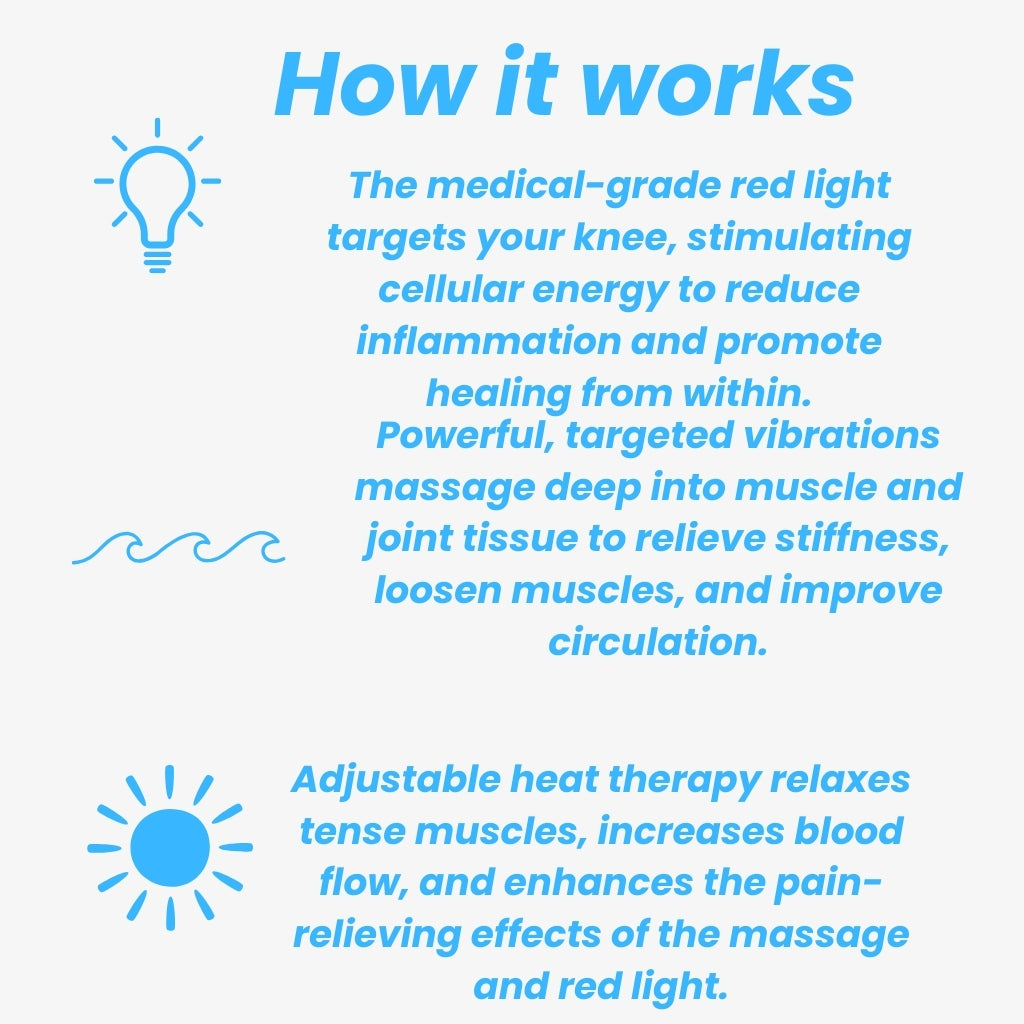 Skinsculptco™ Cordless Knee Massager with Red Light Therapy & Heat